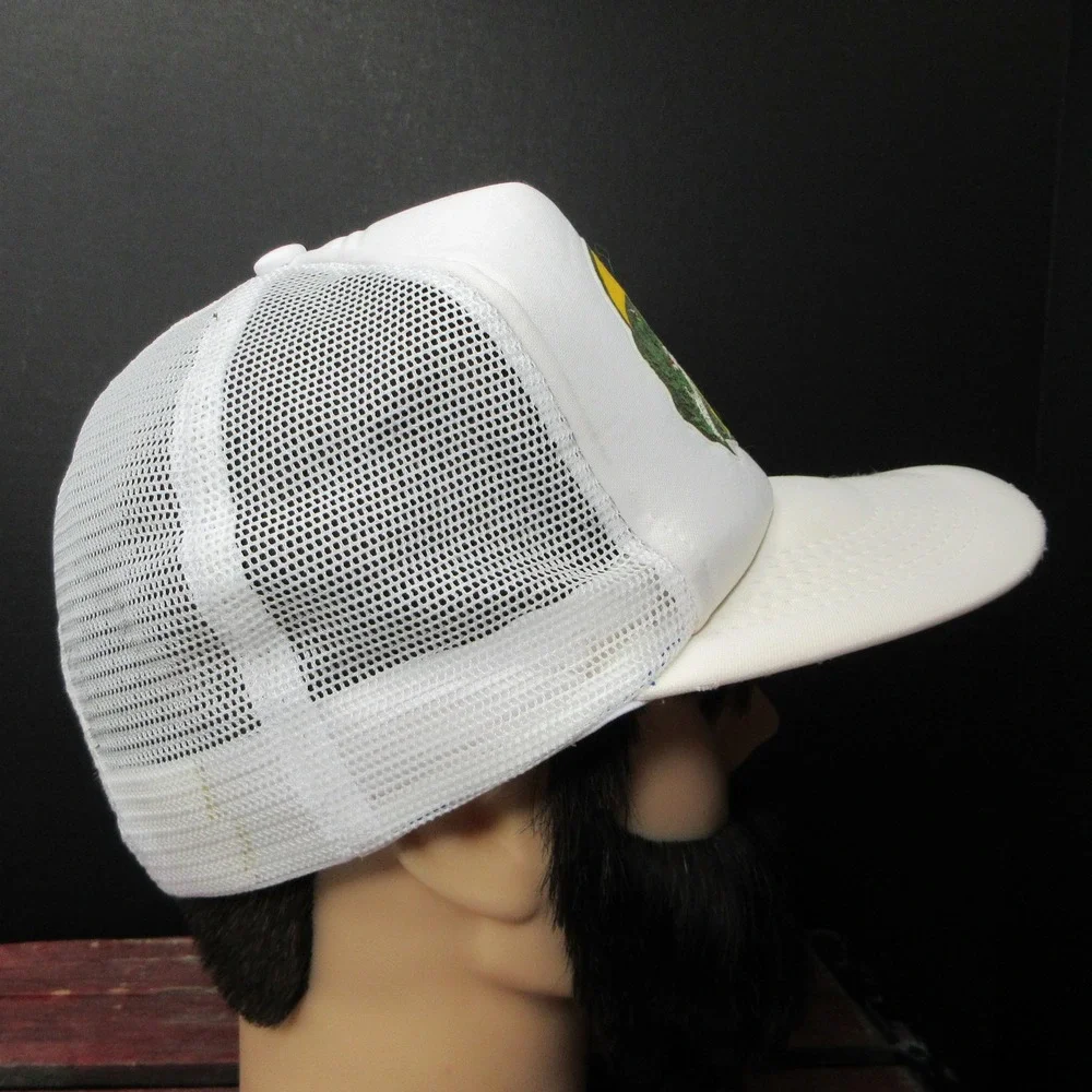 Vintage Bass Pro Shops National Headquarters Trucker Hat Cap White Mesh